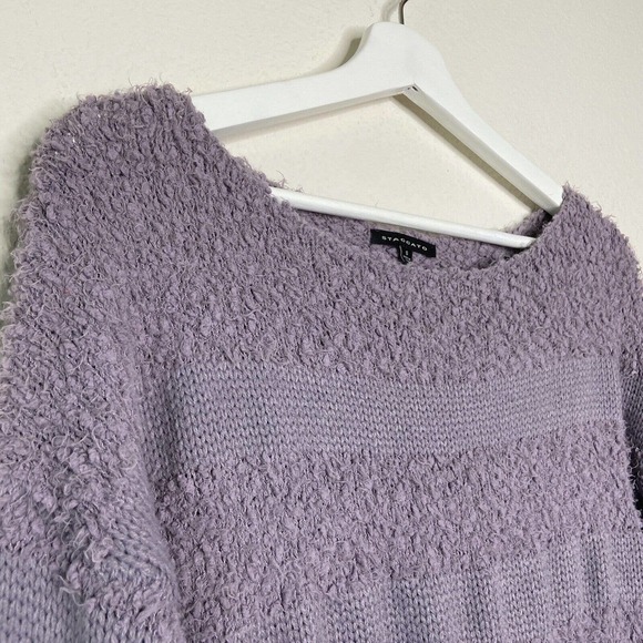 Staccato Purple Knit Texture Striped Sweater Sz S - Picture 2 of 7